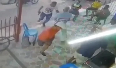 Momento en que ocurrió el atraco. 