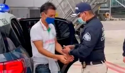 Luis John Castro Ramírez, alias ‘El Zarco’, a su llegada tras ser extraditado.