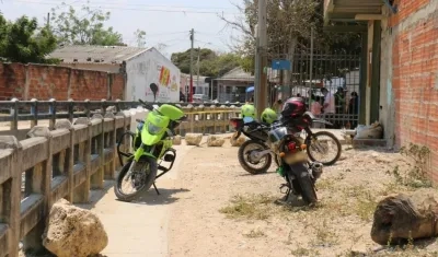 Lugar donde fue baleado el joven en el barrio La Paz. 