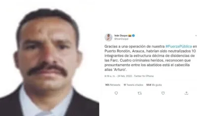 Alias 'Arturo', abatido por el Ejército.
