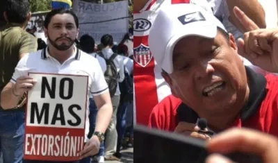 Andrés Rengifo, concejal, a la izquierda. A la derecha, el candidato al Senado Rafael Motta.