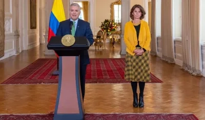 El Presidente Iván Duque y la Canciller Marta Lucía Ramírez.