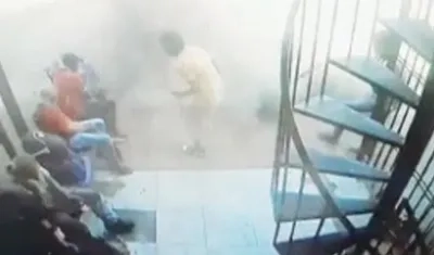 Momento de la explosión. 