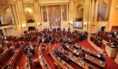 Sesión del Congreso de la República.