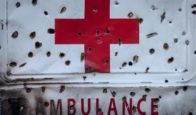 Ambulancia de la Cruz Roja Internacional. 