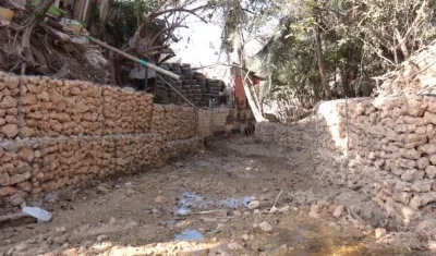 Trabajos de protección en los arroyos.