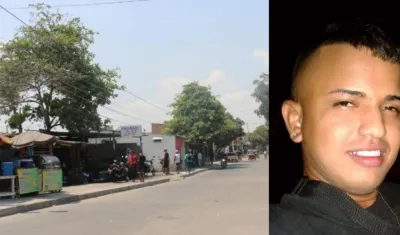 Lugar donde fue asesinado Erick Fernando Bustos Jiménez.