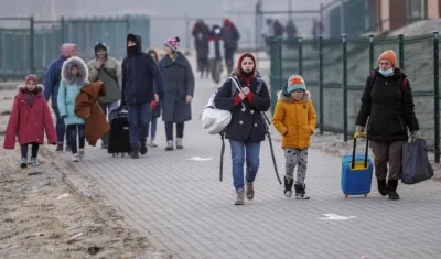 Imagen del éxodo de refugiados.