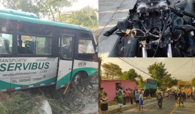Imágenes del accidente.