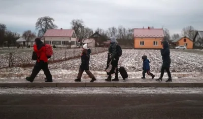 Imagen de una familia ucraniana.