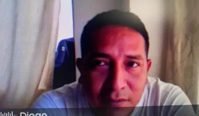 Diego Martínez durante la audiencia virtual de este martes.
