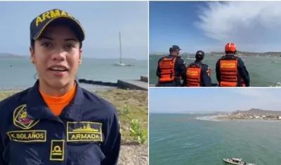 La teniente de navío Kateryn Bolaños Duarte, comandante de la Estación de Guardacostas de Barranquilla.