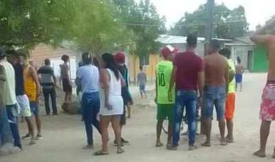 Lugar donde fue baleado el hombre en Santo Tomás. 