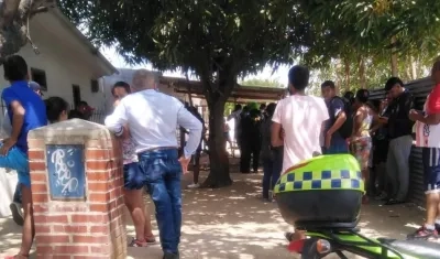 Lugar donde fue asesinada una mujer en Los Cedros.