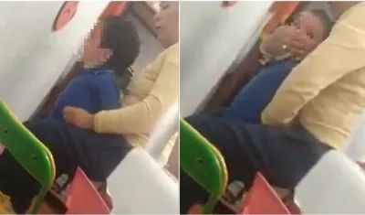 Así maltrató la cuidadora al niño.