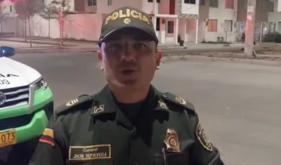 El coronel Jhon Sepúlveda, subcomandante de la Mebar.