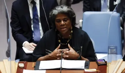 La embajadora estadounidense ante la ONU, Linda Thomas-Greenfield.