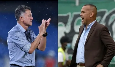 Juan Carlos Osorio y Rafael Dudamel, entrenadores del América y del Cali. 