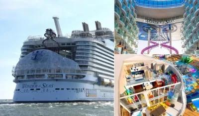 El barco de la compañía Royal Caribbean dio hoy la bienvenida a su. huéspedes