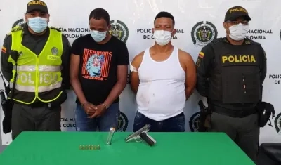 Los dos capturados en el barrio Las Nieves.