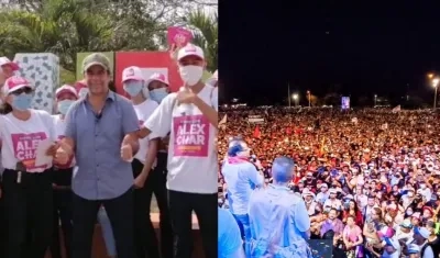 Alex Char y Gustavo Petro.