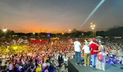 Cierre de campaña de Gustavo Petro en Barranquilla.