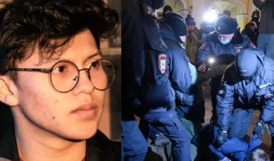 Julián Andrés Molina Calderón, joven colombiano detenido en protestas en Rusia.