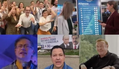 Óscar I. Zuluaga, Íngrid Betancourt, Gustavo Petro, Juan Celis, Rodolfo Hernández.