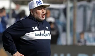 Diego Armando Maradona, jugador argentino. 