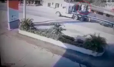 Momento en que ocurrió el accidente. 