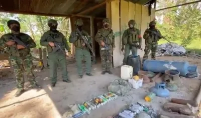 Los elementos incautados.