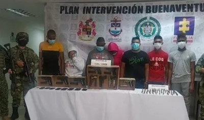 Integrantes del grupo desarticulado por la Armada.