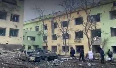 Así quedó el hospital.