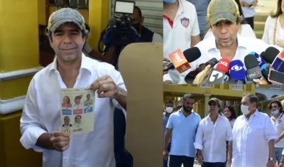 Alex Char depositó su voto en La Salle.