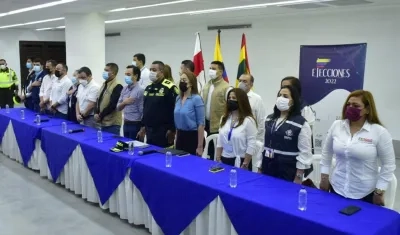 Instalación de la jornada electoral.