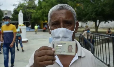 Don Mario Agustín Jimeno Nieto encontró que otra persona votó por él.