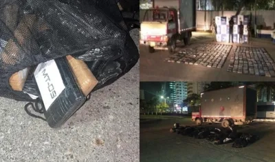 Droga incautada por la Armada Nacional. 