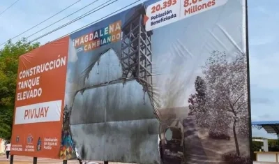 Una de las vallas de Fuerza Ciudadana.