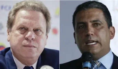 Ramón Jesurún y Fernando JRamillo, actuales presidentes de la FCF y Dimayor. 