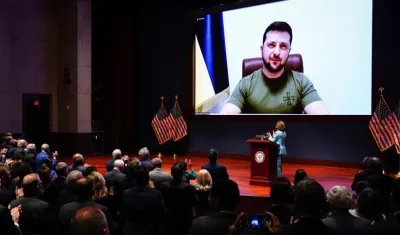 El presidente de Ucrania, Volodímir Zelenski, habló ante el Congreso de Estados Unidos.