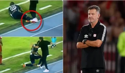 Juan Carlos Osorio pisa a un rival. 