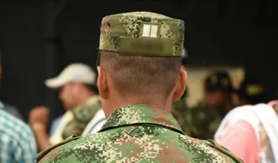 Soldado en control en el pasado paro nacional.