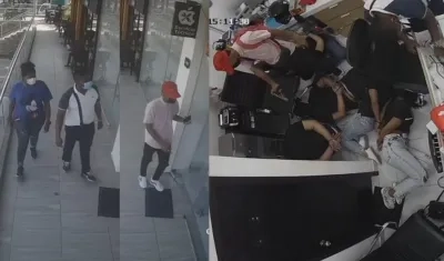 Imágenes del asalto.