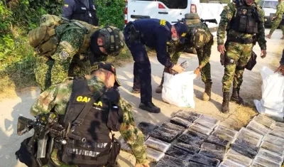 La droga incautada durante el operativo.