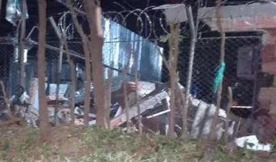 Destrozos causados por la explosión.