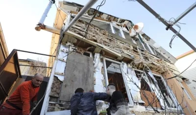 Un edificio bombardeado por las fuerzas rusas en Odesa.