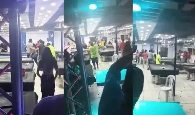 Momento de la riña. 