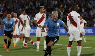 La celebración de Giorgian De Arrascaeta.