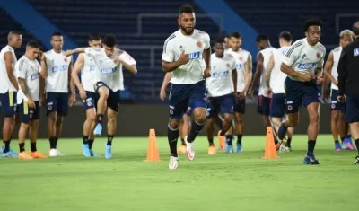Entrenamiento de Colombia en el Metropolitano.