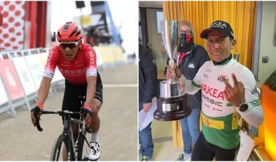 Nairo Quintana llegó segundo y se puso la camiseta de líder. 